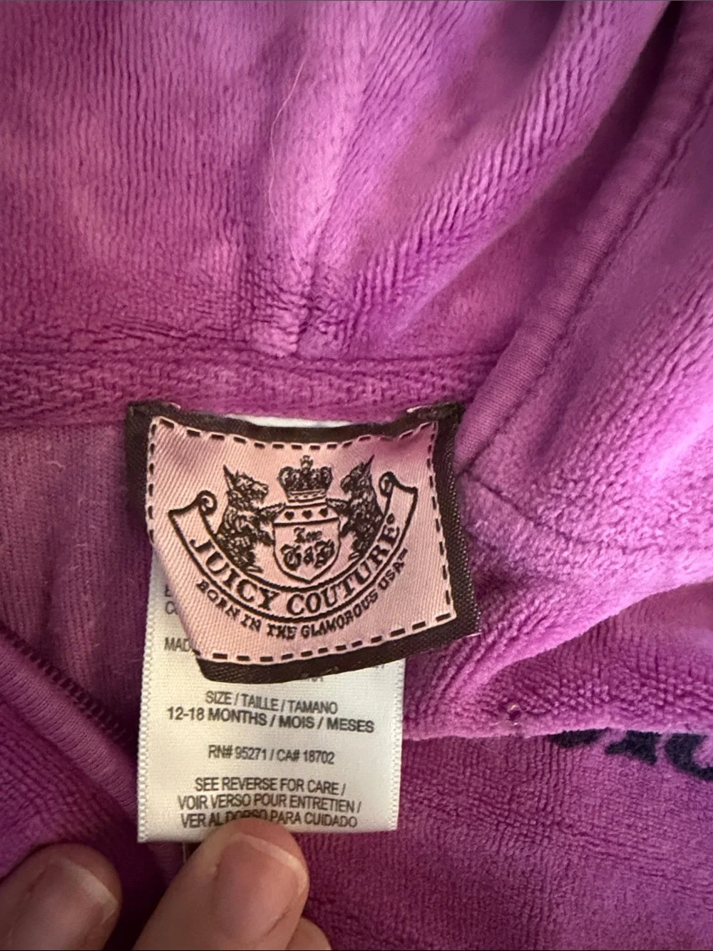 Juicy Couture Pink Girls Velour Hoodie & Pants Matching Set